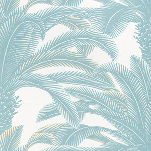 Thibaut Wallpaper Queen Palm Spa Blue T13909