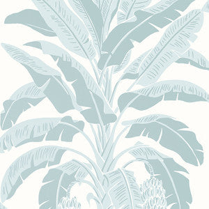 Thibaut Wallpaper Banana Tree Spa Blue T13916