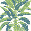 Thibaut Wallpaper Banana Tree Green and Blue T13918