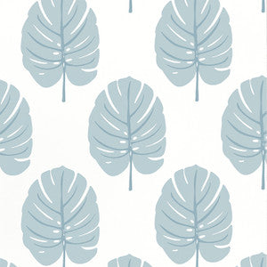 Thibaut Wallpaper Monstera Spa Blue T13954