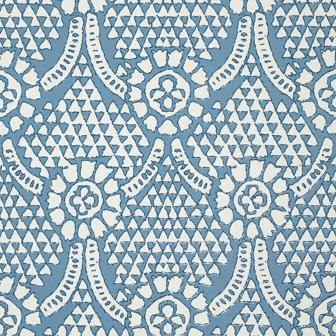Chamomile Blue and White T14314 by Thibaut Wallpaper Thibaut Wallpaper Chamomile Blue and White T14314Wallpaper Canopy Wallpaper UNITED STATES </p><p>Repeat: V: 18 27 - Fabric Carolina -