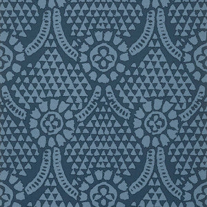 Thibaut Wallpaper Chamomile Navy T14315