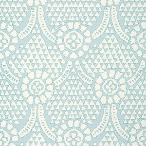 Thibaut Wallpaper Chamomile Spa Blue T14320
