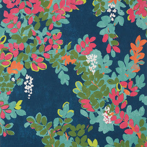 Thibaut Wallpaper Central Park Navy and Pink T14331