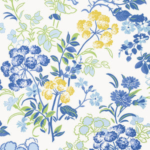 Thibaut Wallpaper Spring Garden Blue and White T14336