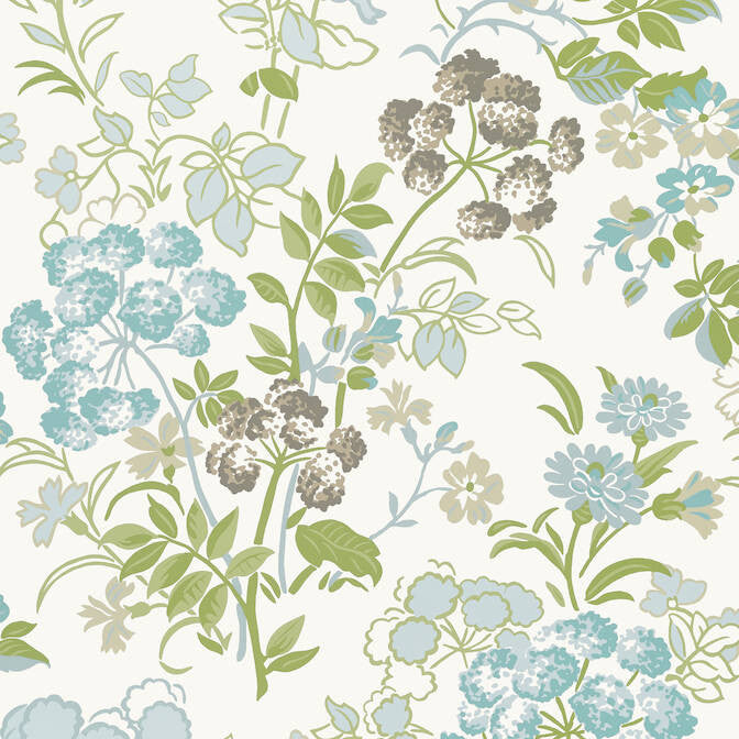 Spring Garden Spa Blue T14339 by Thibaut Wallpaper Thibaut Wallpaper Spring Garden Spa Blue T14339Wallpaper Canopy Wallpaper UNITED STATES </p><p>Repeat: V: 36 27 - Fabric Carolina -