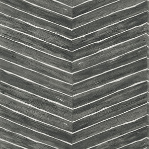 Thibaut Wallpaper Wood Herringbone Charcoal T14574