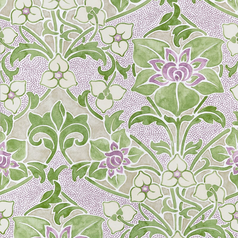 Thibaut Wallpaper T14603 WOODFORD - Lilac