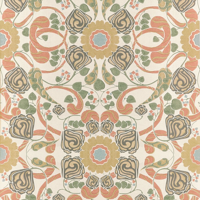 Thibaut Wallpaper T14646 MARGAUX - Apricot and Sage