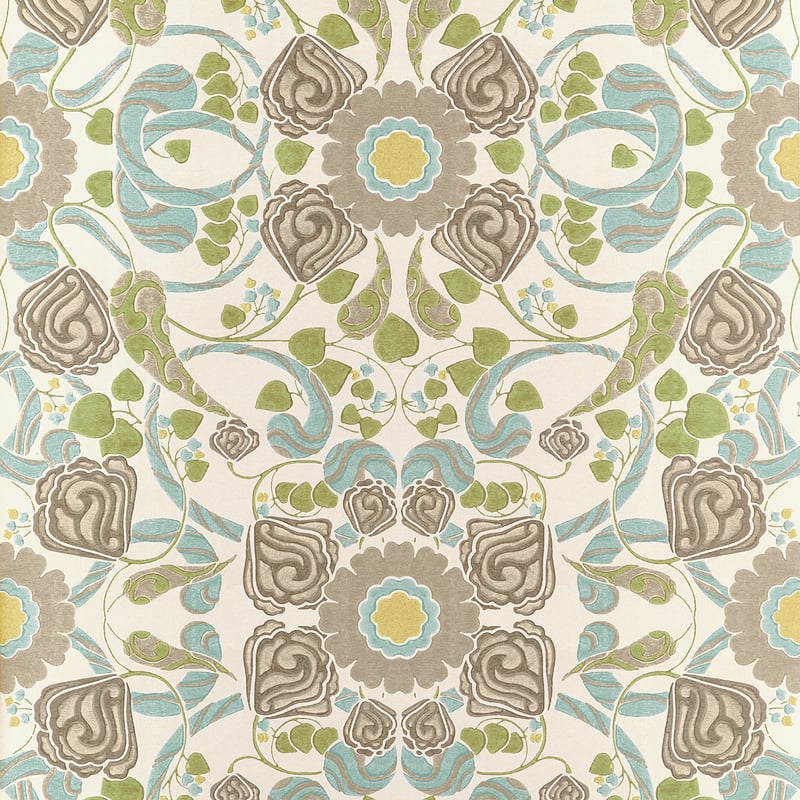 Thibaut Wallpaper T14648 MARGAUX - Beige and Yellow