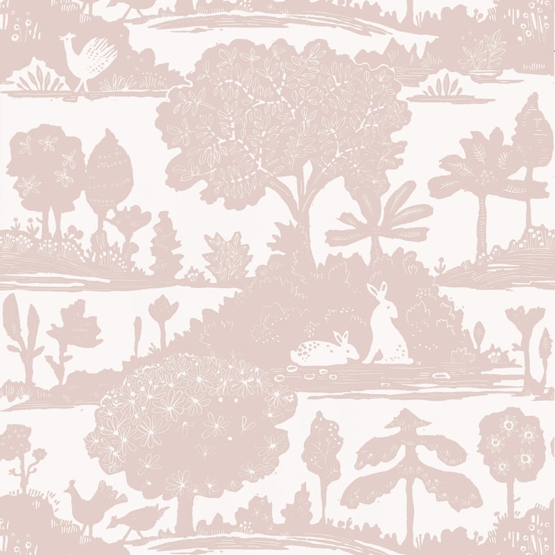 Thibaut Wallpaper T14649 LA FORÊT - Blush
