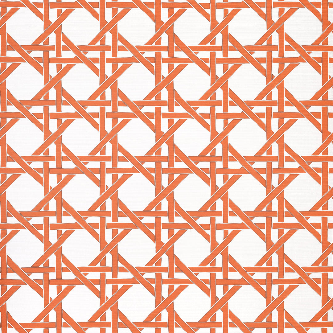 Thibaut Wallpaper CANARY TRELLIS - Coral