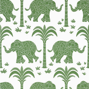 Thibaut Wallpaper Elephant Green T16201