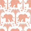 Thibaut Wallpaper Elephant Coral T16203