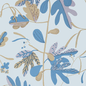Thibaut Wallpaper Matisse Leaf Lavender and Blue T16210