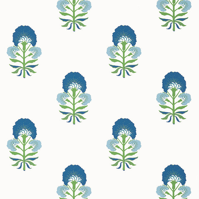 Tybee Bud Green and Blue T16215 by Thibaut Wallpaper Thibaut Wallpaper Tybee Bud Green and Blue T16215Wallpaper Kismet Wallpaper U.S.A. </p><p>Repeat: V: 12.75 27 - Fabric Carolina -