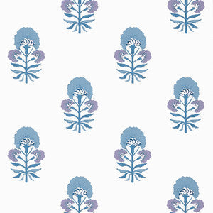 Thibaut Wallpaper Tybee Bud Lavender and Blue T16216