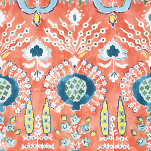 Thibaut Wallpaper Mendoza Suzani Coral T16243