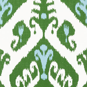 Thibaut Wallpaper Indies Ikat Green T16246