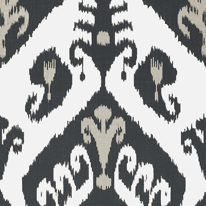Indies Ikat Black T16250 by Thibaut Wallpaper Thibaut Wallpaper Indies Ikat Black T16250Wallpaper Kismet Wallpaper U.S.A. </p><p>Repeat: V: 25.25 20.5 - Fabric Carolina -