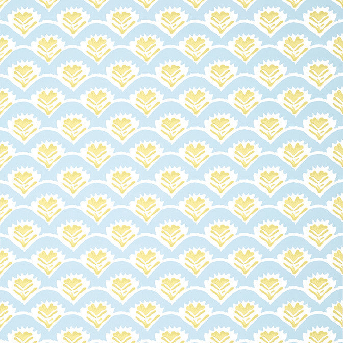 Emily Yellow and Blue T16253 by Thibaut Wallpaper Thibaut Wallpaper Emily Yellow and Blue T16253Wallpaper Kismet Wallpaper U.S.A. </p><p>Repeat: V: 4.25 27 - Fabric Carolina -