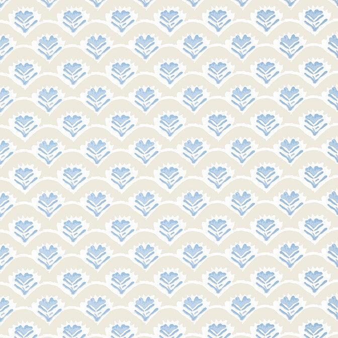 Emily Beige and Blue T16256 by Thibaut Wallpaper Thibaut Wallpaper Emily Beige and Blue T16256Wallpaper Kismet Wallpaper U.S.A. </p><p>Repeat: V: 4.25 27 - Fabric Carolina -