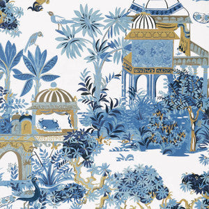 Thibaut Wallpaper Mystic Garden Blue and White T20821