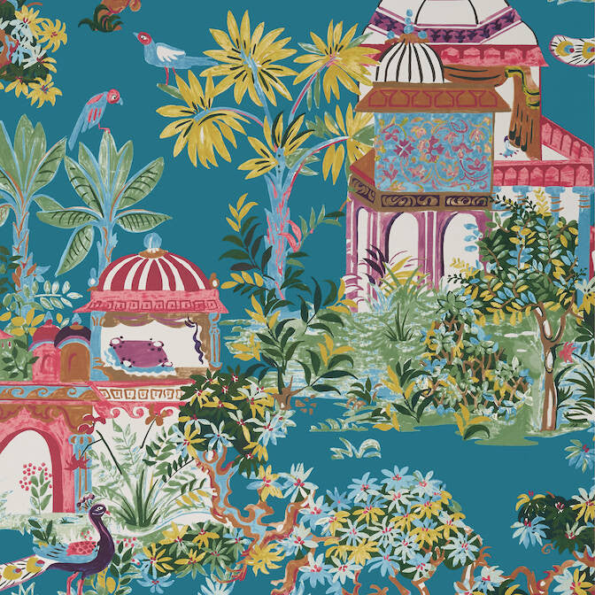 Mystic Garden Teal T20822 by Thibaut Wallpaper Thibaut Wallpaper Mystic Garden Teal T20822Wallpaper Eden Non Woven Wallpaper UNITED STATES </p><p>Repeat: V: 48 27 - Fabric Carolina -