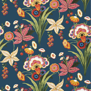 Thibaut Wallpaper Pasadena Navy T20854
