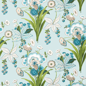 Thibaut Wallpaper Pasadena Spa Blue T20855
