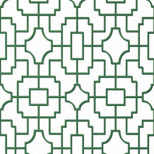 Thibaut Wallpaper Fretwork Green T20868