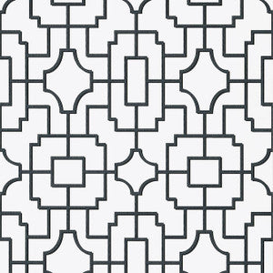 Thibaut Wallpaper Fretwork Black T20871