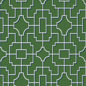 Thibaut Wallpaper Fretwork Emerald T20874