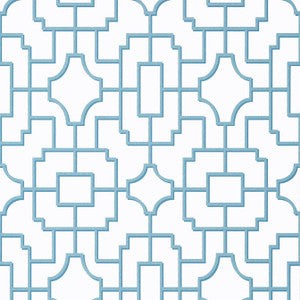 Thibaut Wallpaper Fretwork Light Blue T20875
