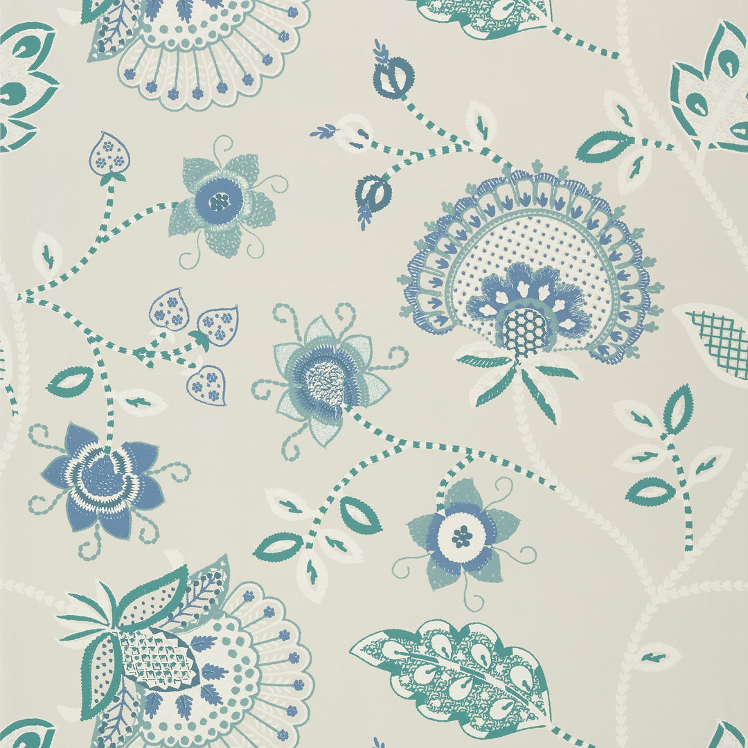 Thibaut Wallpaper PORTOFINO - Blue and Aqua