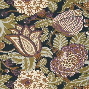 Thibaut Wallpaper Mitford Black and Plum T2942