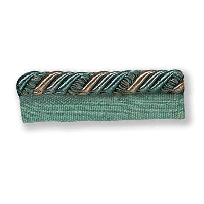 Ribbon Flanged Cord Lagoon by Kravet Couture Designer Trim - COTTON - 49%;ACETATE - 36%;ACRYLIC - 12%;RAYON - 3% Spain LIGHT Horizontal: 0 and Vertical: 0 0 - Swanky Fabrics -