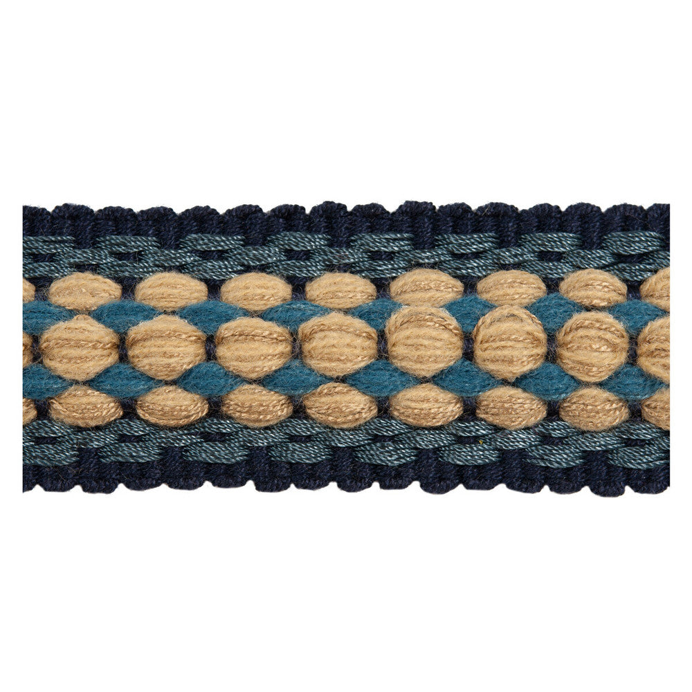 Tracker Indigo by Kravet Couture Designer Trim NOMAD CHIC VISCOSE - 100% Germany - Horizontal: 0.4 and Vertical: 0.8 2 - Swanky Fabrics -