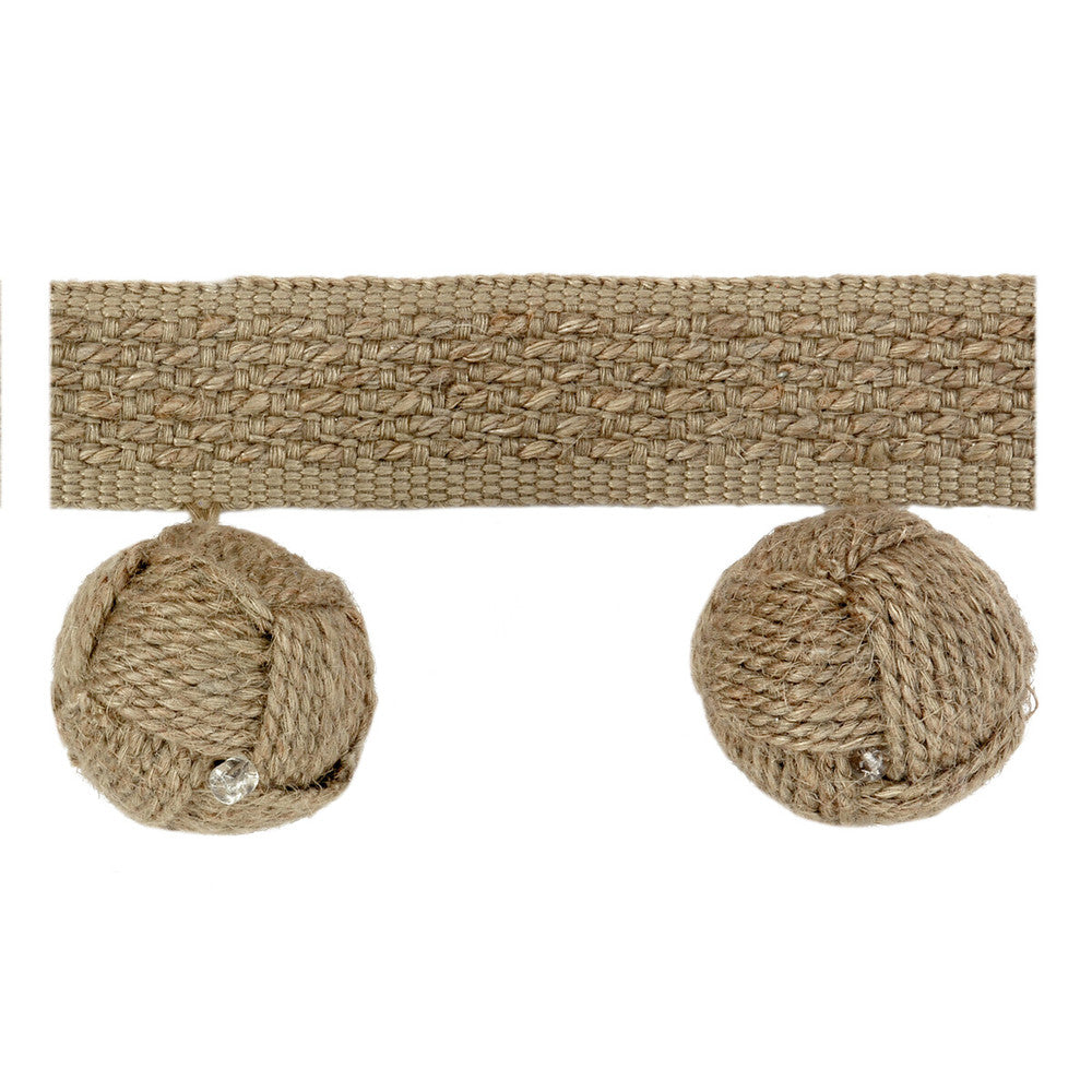 Monkey Fist Linen by Kravet Couture Designer Trim - WOOD - 46%;LINEN - 30%;JUTE - 20%;VISCOSE - 4% Egypt - Horizontal: - and Vertical: - 2 - Swanky Fabrics -