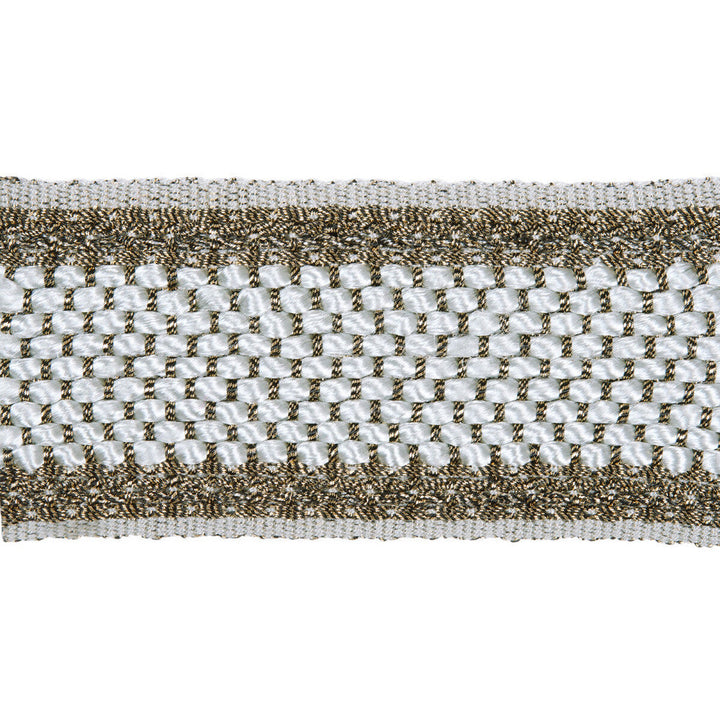 Hammered Braid Titanium by Kravet Couture Designer Trim - METALLIC - 60%;ACETATE - 30%;ACRYLIC - 10% Spain - Horizontal: - and Vertical: - 1.5 - Swanky Fabrics -
