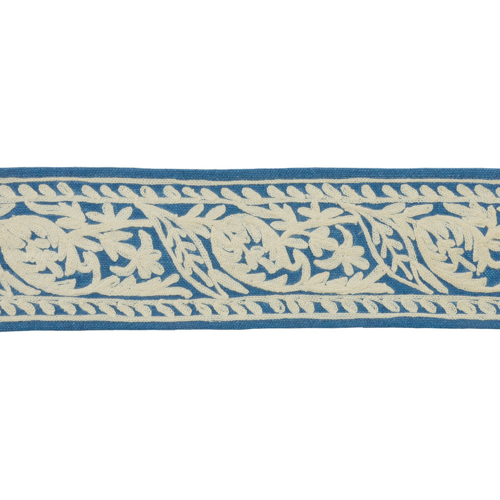Neeta Indigo by Kravet Design Designer Trim ECHO HEIRLOOM INDIA TRIM COLLECTION LINEN - 55%;VISCOSE - 45% India Horizontal: and Vertical: 3 - Swanky Fabrics -