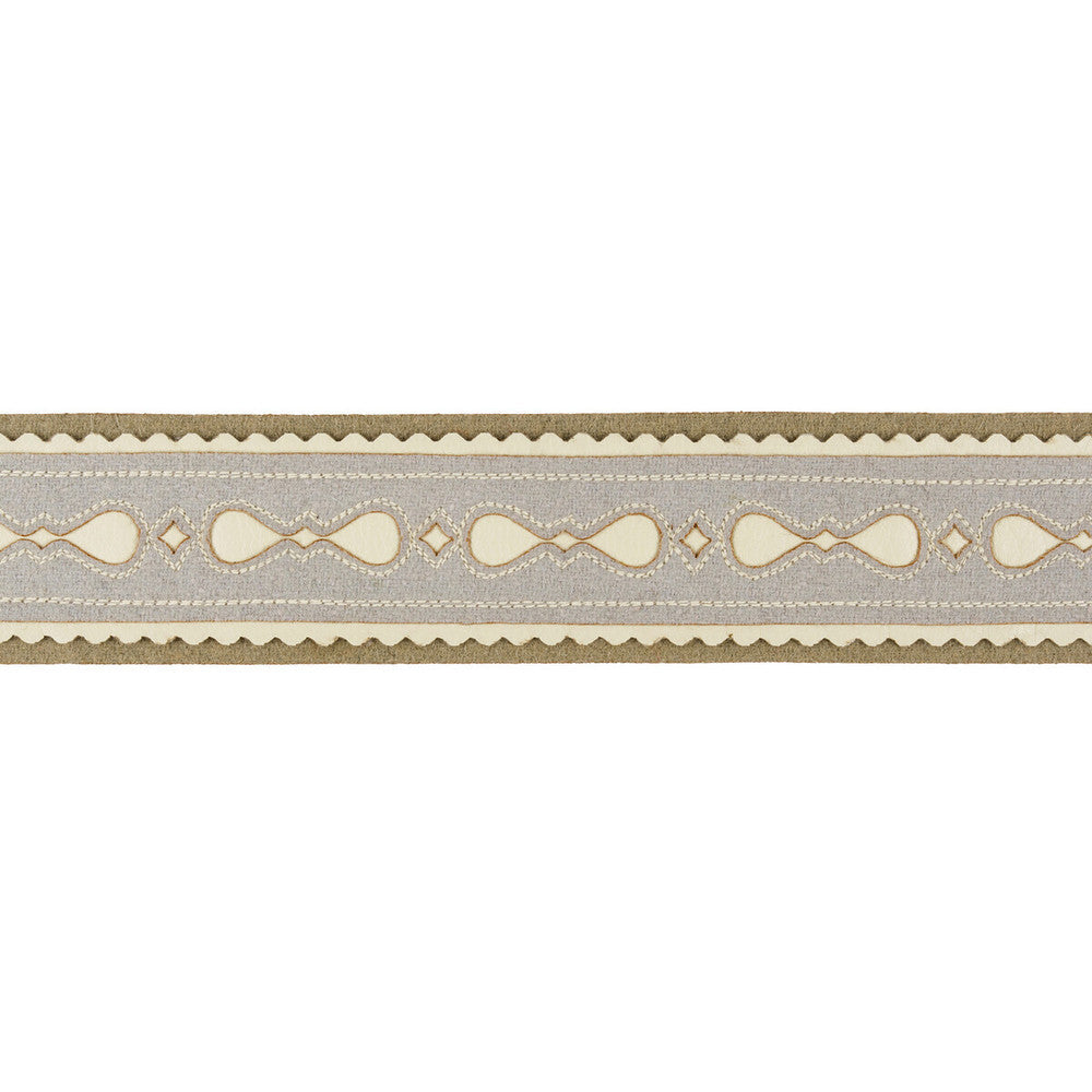 Tyrolean Band Frost by Kravet Couture Designer Trim BARBARA BARRY CHALET TRIMS WOOL - 70%;LEATHER - 30% India - Horizontal: - and Vertical: - 2.5 - Swanky Fabrics -