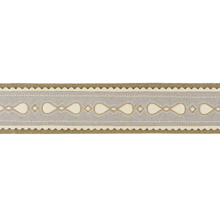 Tyrolean Band Frost by Kravet Couture Designer Trim BARBARA BARRY CHALET TRIMS WOOL - 70%;LEATHER - 30% India - Horizontal: - and Vertical: - 2.5 - Swanky Fabrics -