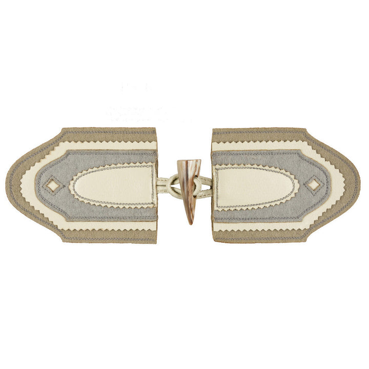 Tyrolean Toggle Frost by Kravet Couture Designer Trim BARBARA BARRY CHALET TRIMS POLYURETHANE - 40%;WOOL - 40%;BUFFALO HORN - 20% India - Horizontal: - and Vertical: - 3.75 - Swanky Fabrics -
