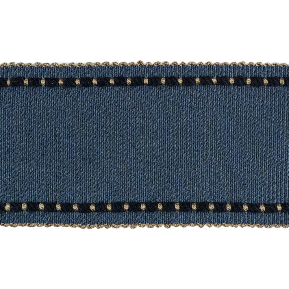 Cable Edge Band Indigo by Kravet Design Designer Trim CONSTANTINOPLE FIBRANNE - 53%;RAYON - 47% China Horizontal: and Vertical: 2.5 - Swanky Fabrics -