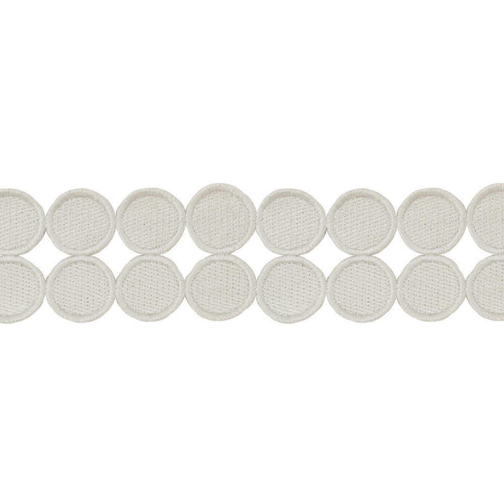 Double Dot Dove by Kravet Design Designer Trim KATE SPADE COLLECTION POLYESTER - 100% China Horizontal: and Vertical: 1.8125 - Swanky Fabrics -
