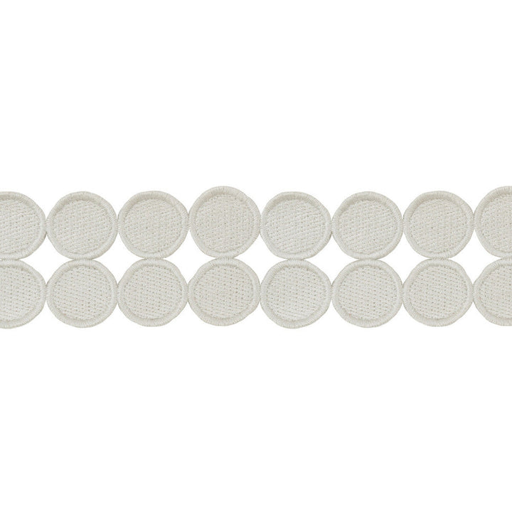 Double Dot Dove by Kravet Design Designer Trim KATE SPADE COLLECTION POLYESTER - 100% China Horizontal: and Vertical: 1.8125 - Swanky Fabrics -