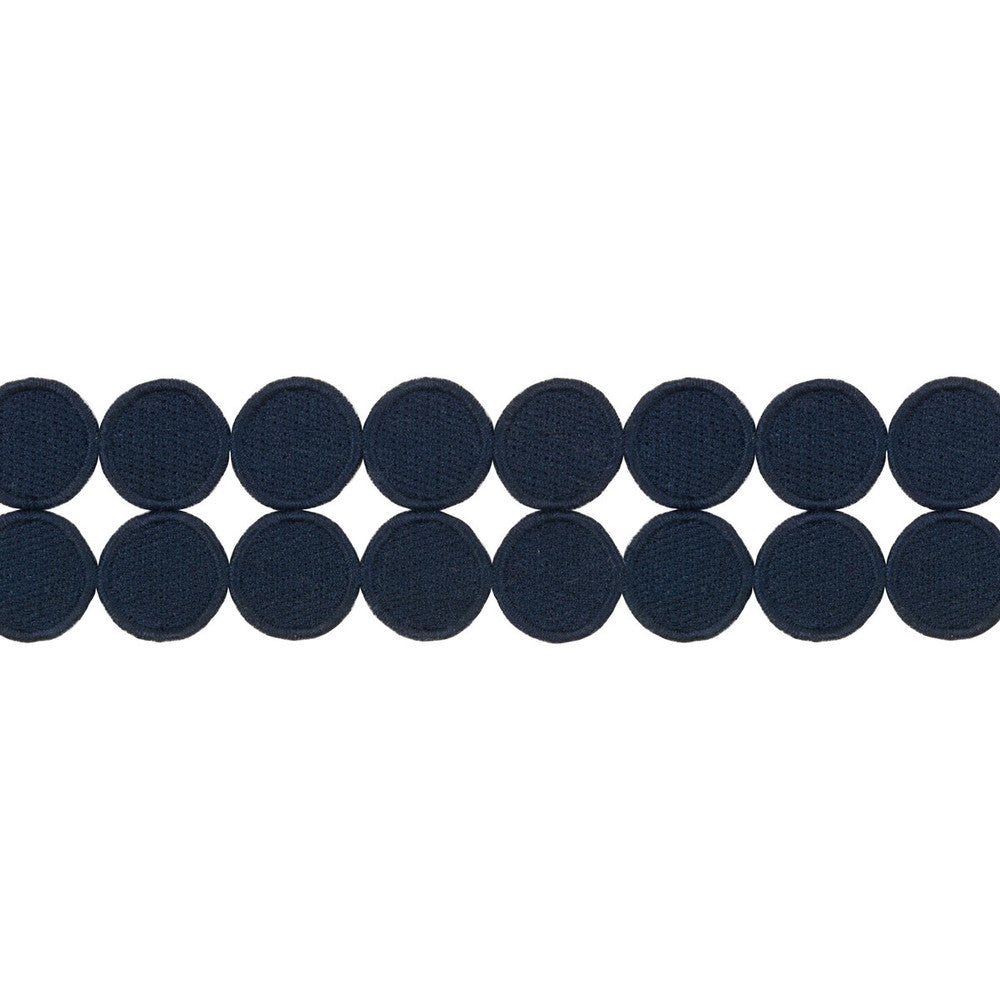 Double Dot Navy by Kravet Design Designer Trim KATE SPADE COLLECTION POLYESTER - 100% China Horizontal: and Vertical: 1.8125 - Swanky Fabrics -
