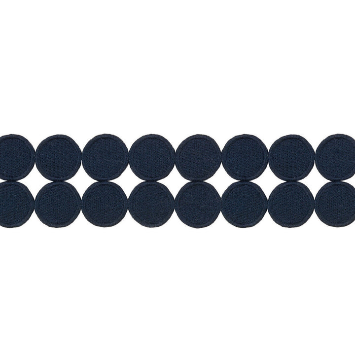 Double Dot Navy by Kravet Design Designer Trim KATE SPADE COLLECTION POLYESTER - 100% China Horizontal: and Vertical: 1.8125 - Swanky Fabrics -
