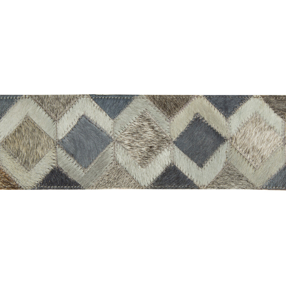 Diamond Hide Steel Grey by Kravet Design Designer Trim LEATHER TRIM COW HIDE - 100% India Horizontal: and Vertical: 3.5 - Swanky Fabrics -